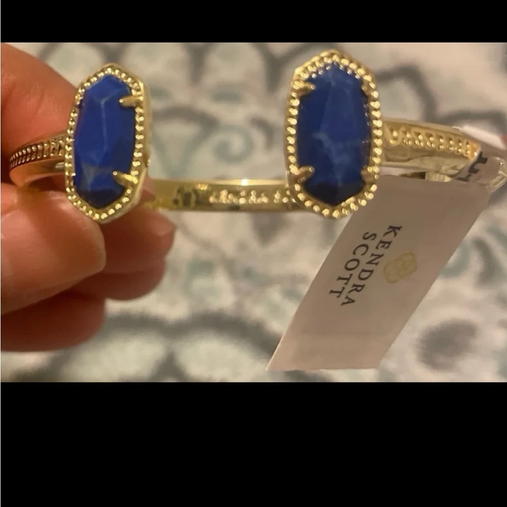 Kendra Scott Gold Bracelet with Blue Stones